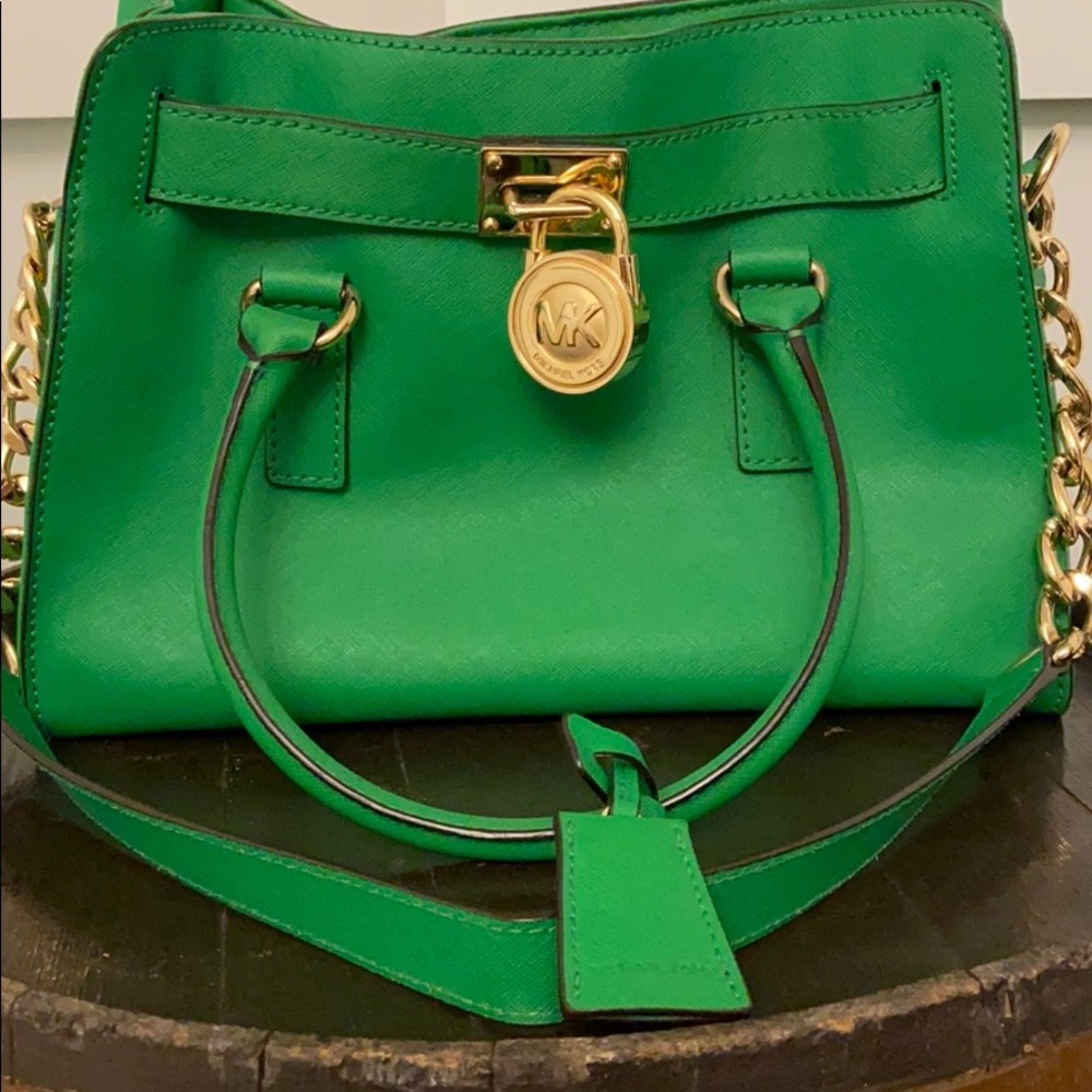 Green Michael Kors purse